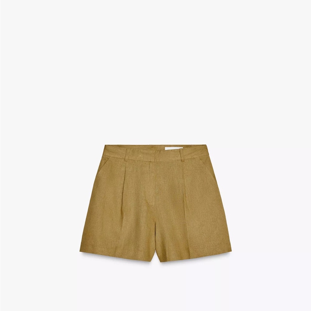 Zara High Waist Tan Shorts
